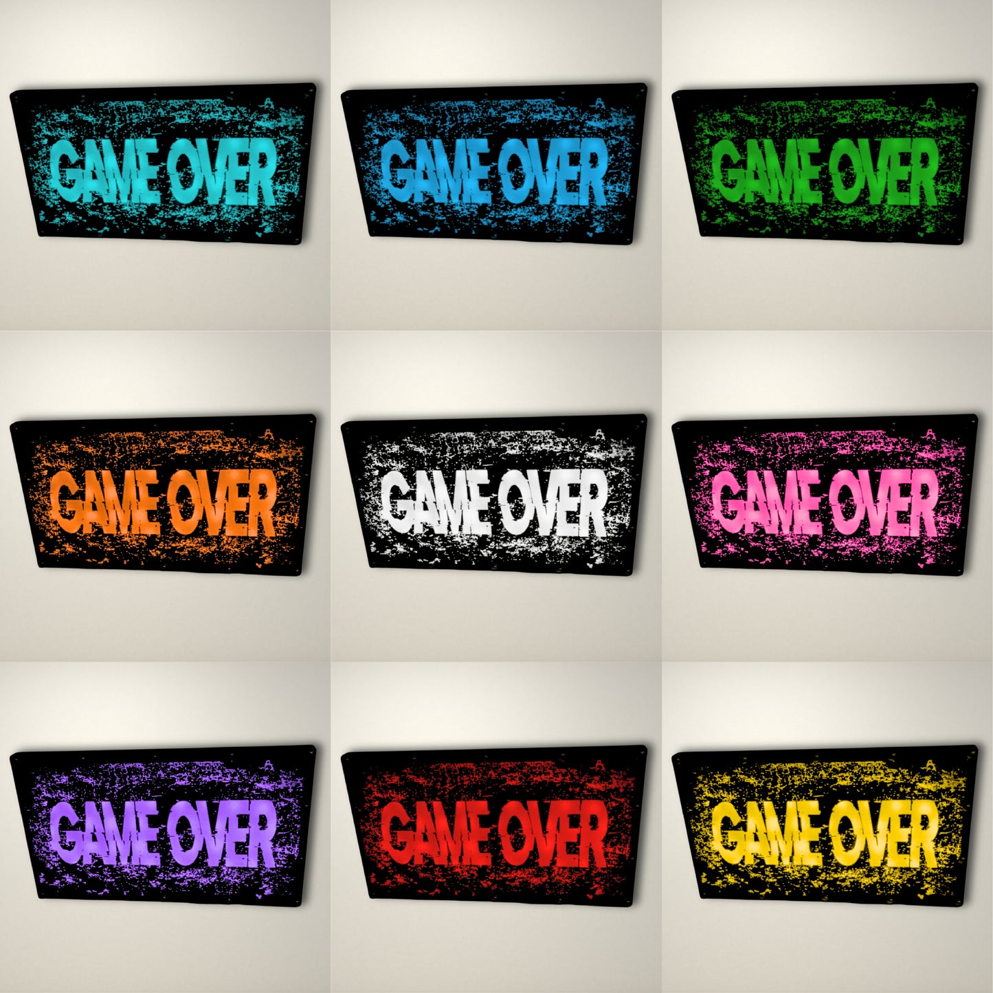 Game Over LED Lightbox Medium