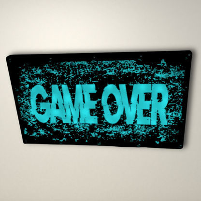 Game Over LED Lightbox Medium