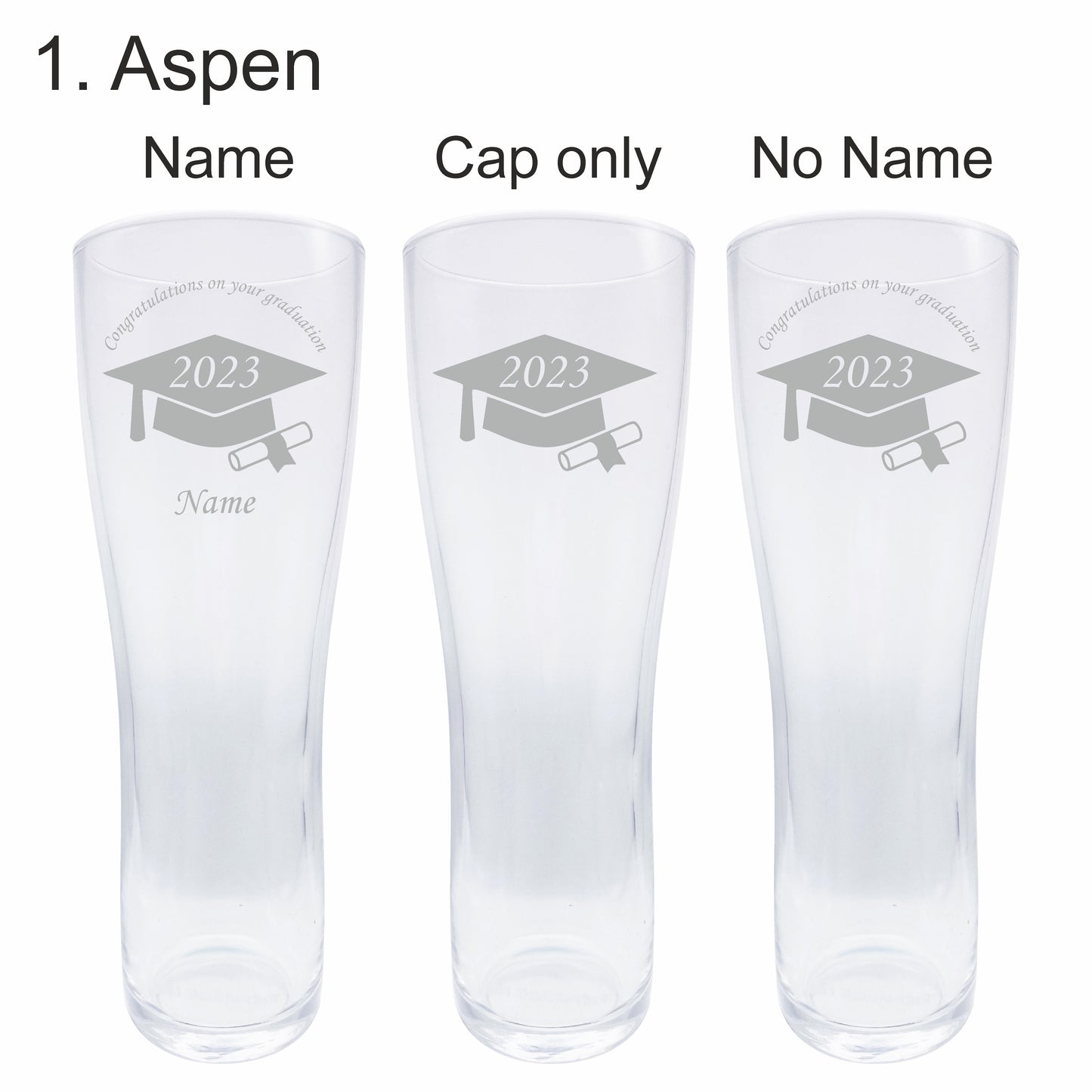Personalised Graduation drinking glasses