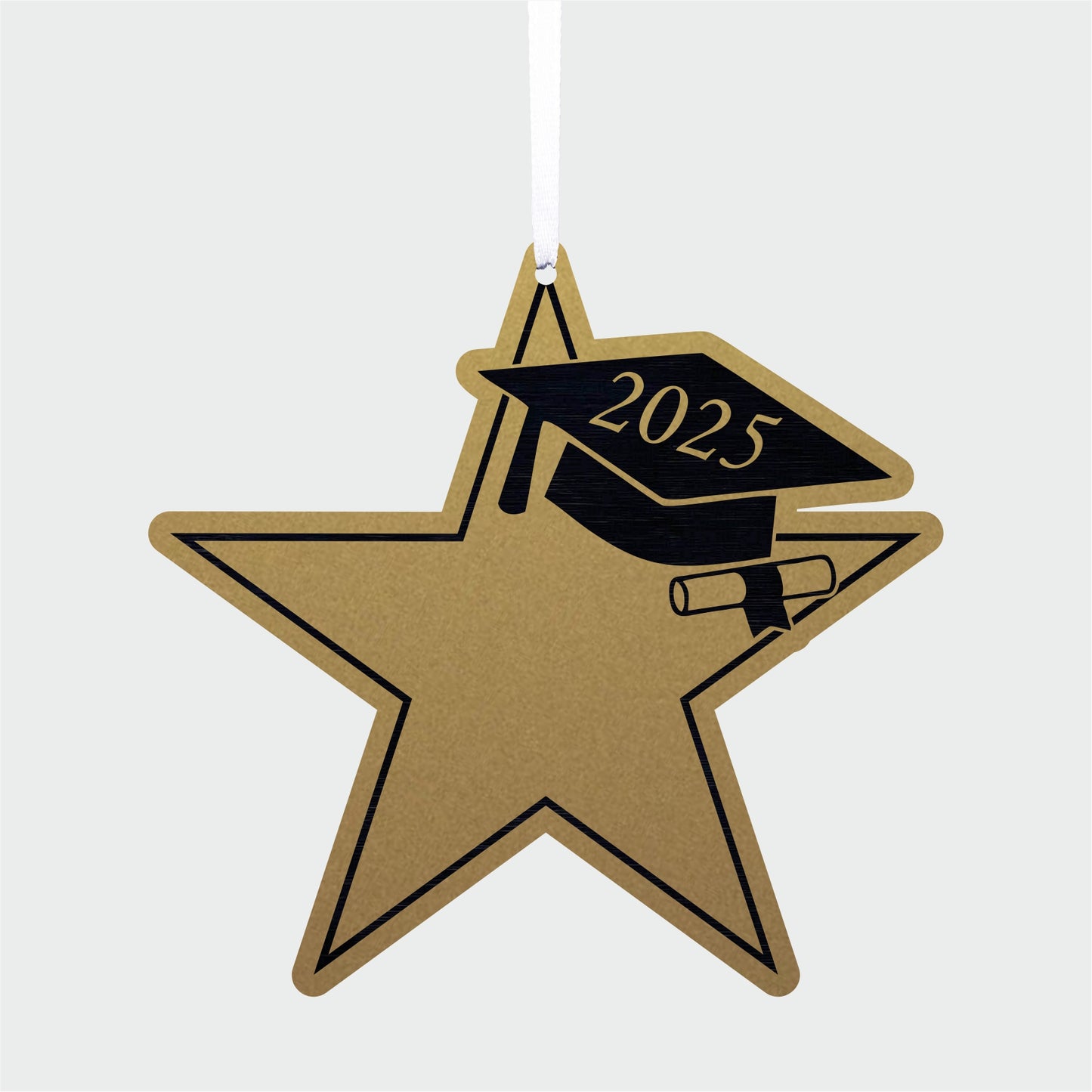 Personalised Graduation Gold Star Hanging Decoration