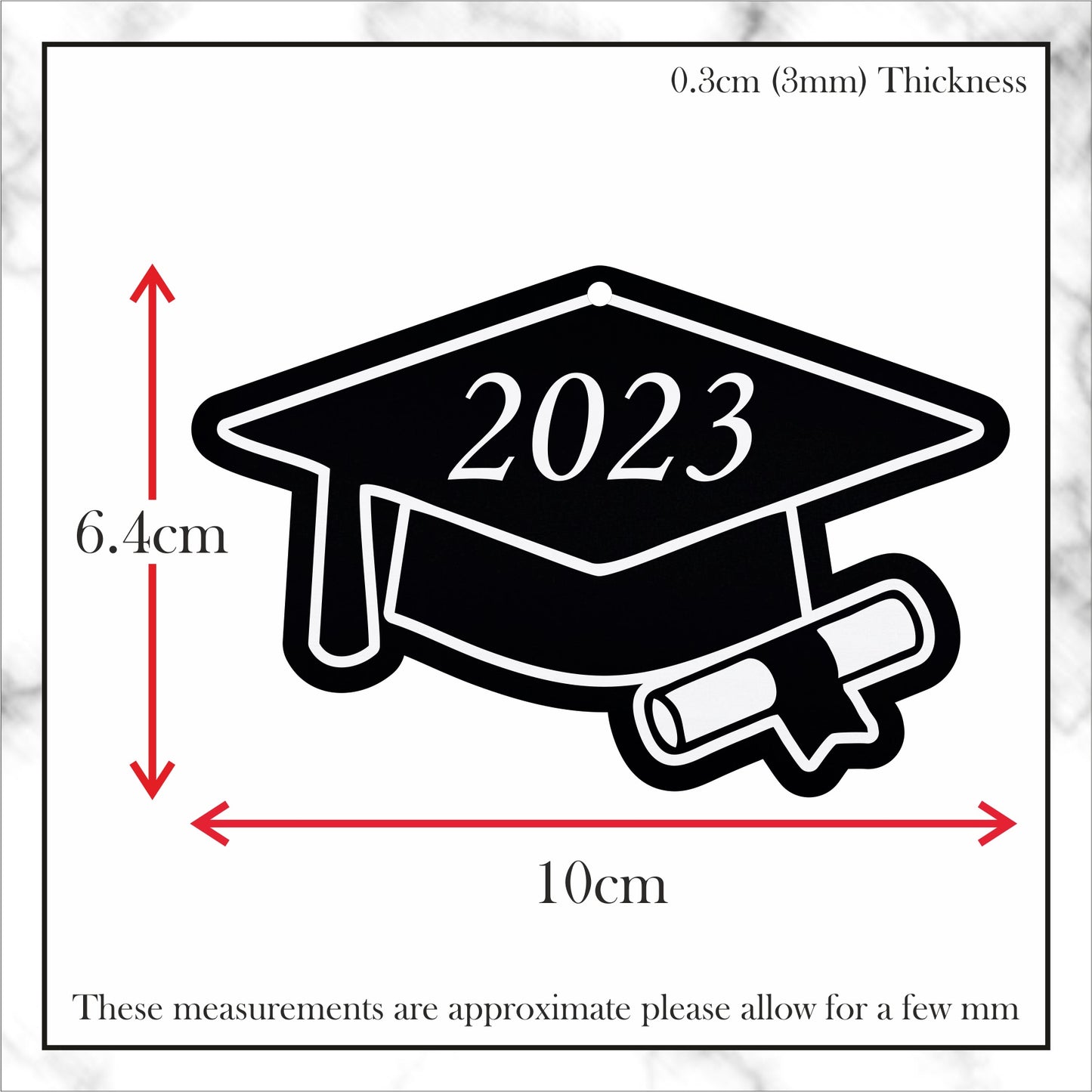 Personalised Graduation Cap Hanging Decoration
