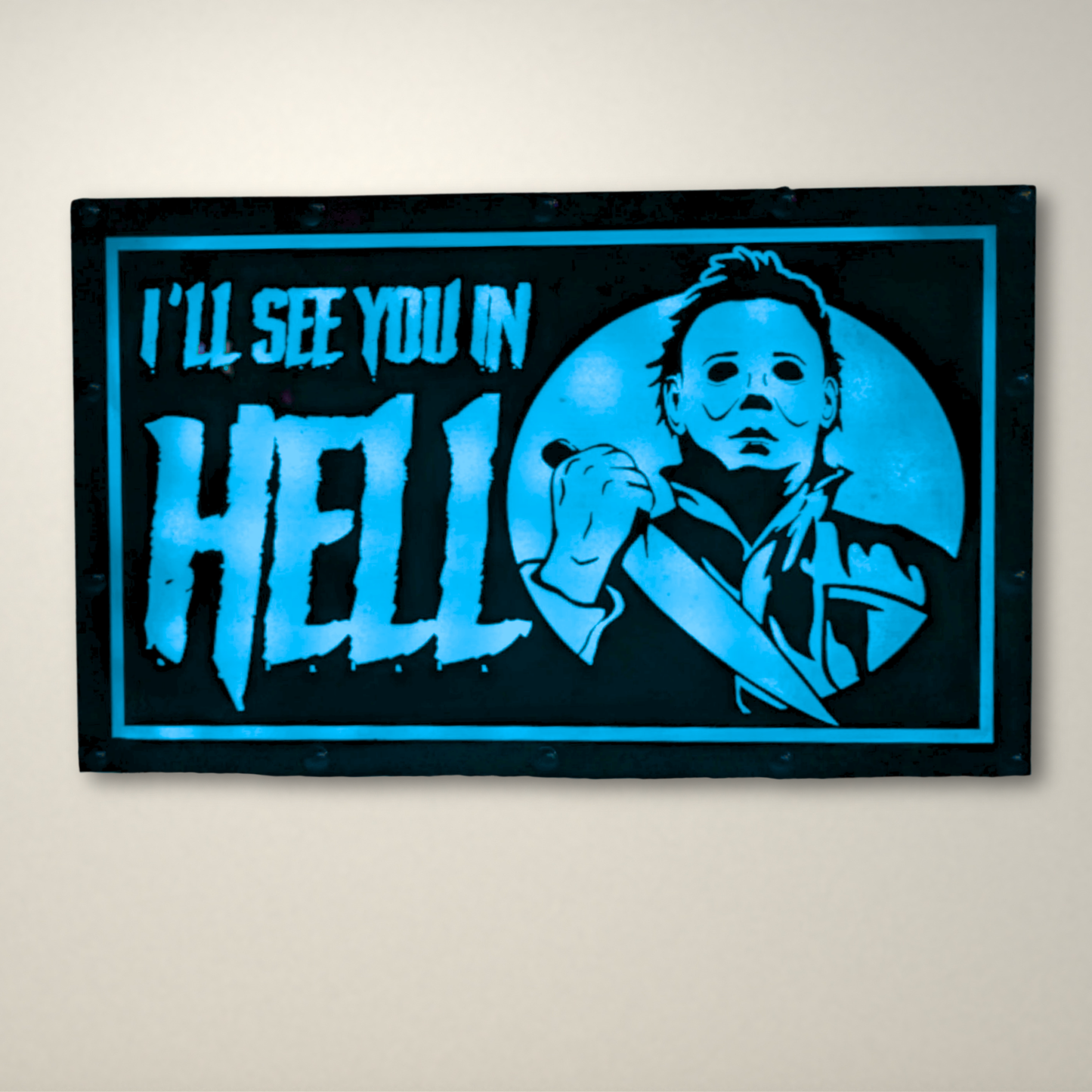 See you in Hell Halloween inspired LED Lightbox