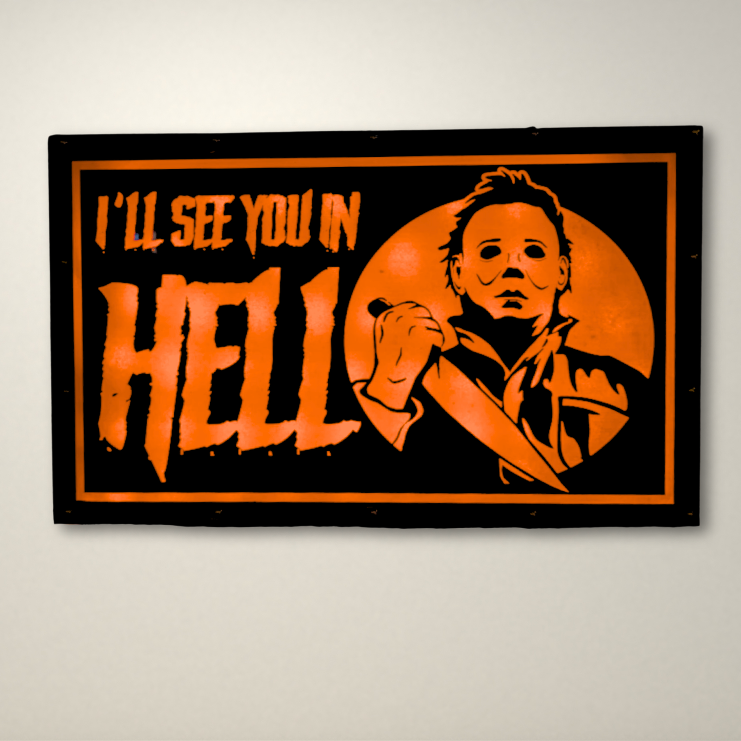 See you in Hell Halloween inspired LED Lightbox
