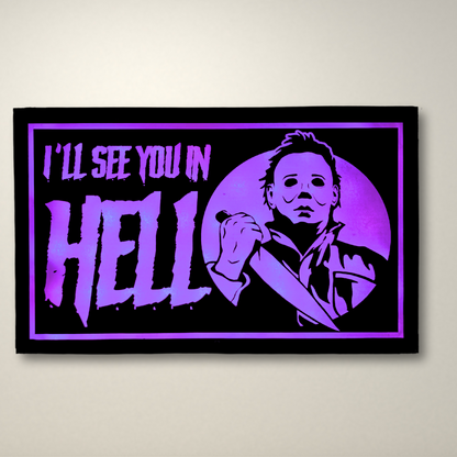 See you in Hell Halloween inspired LED Lightbox