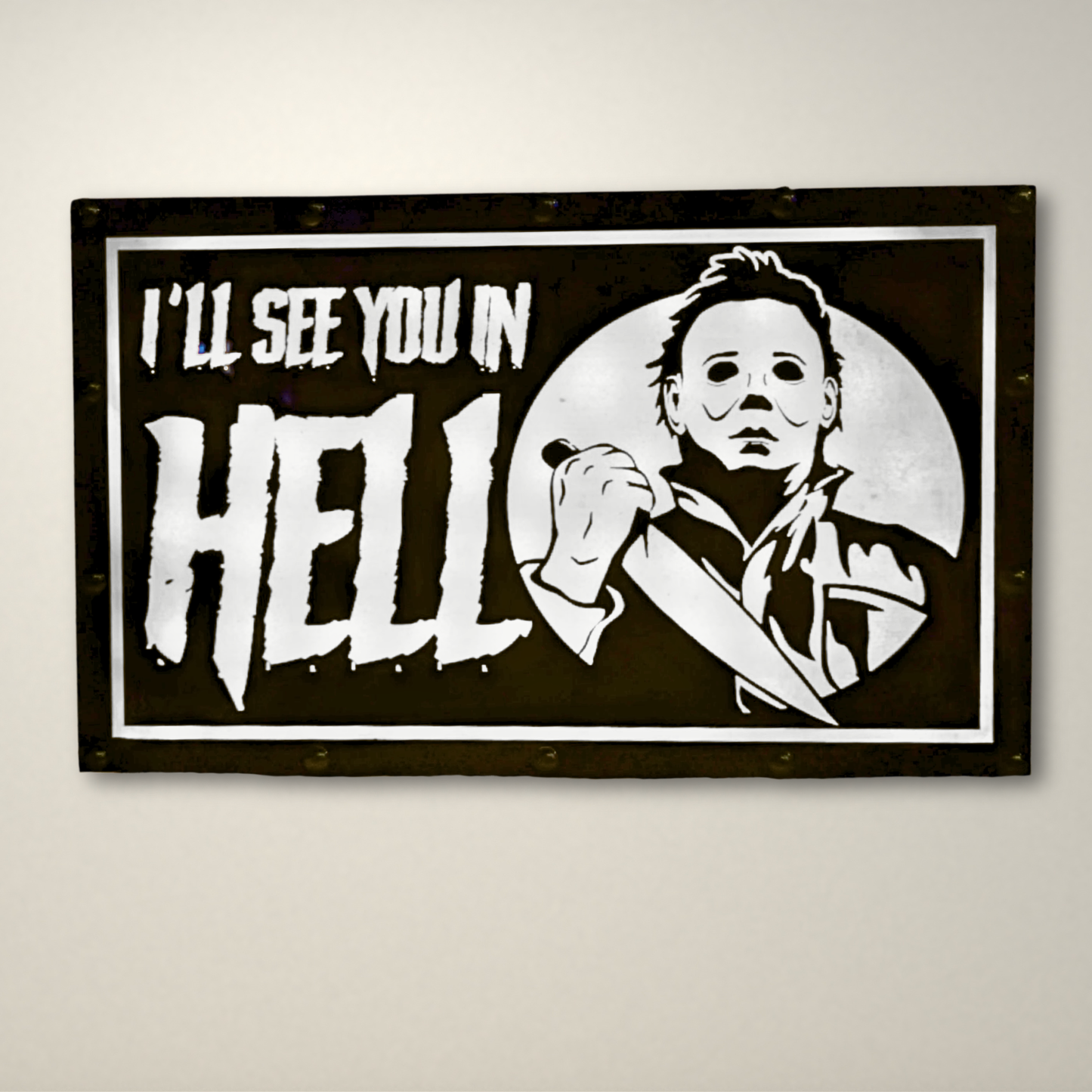 See you in Hell Halloween inspired LED Lightbox