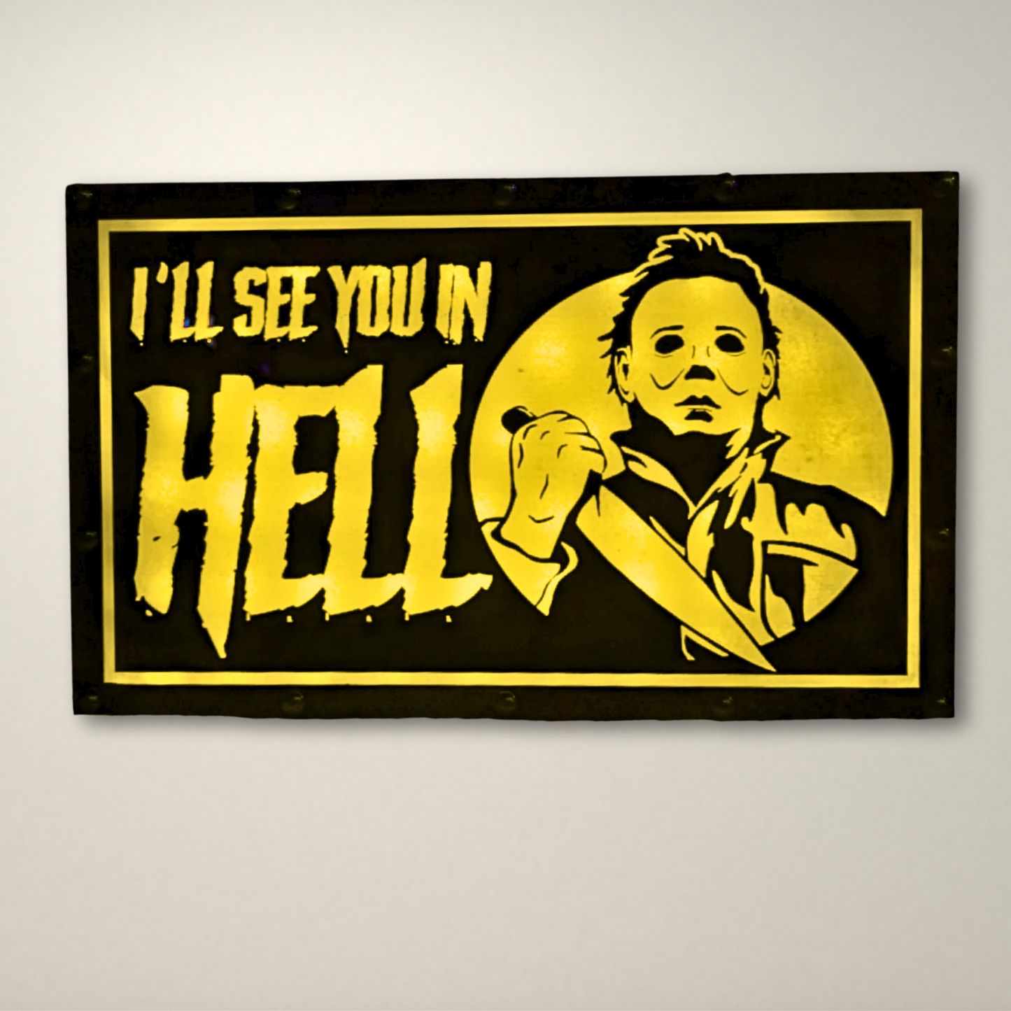 See you in Hell Halloween inspired LED Lightbox