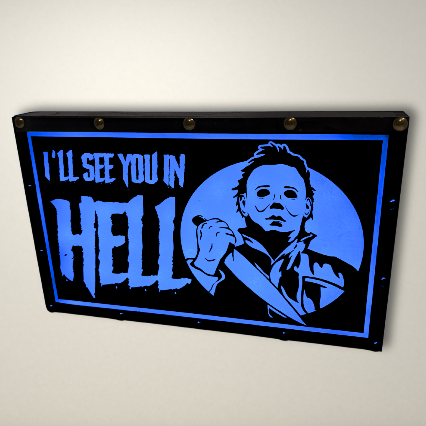 See you in Hell Halloween inspired LED Lightbox