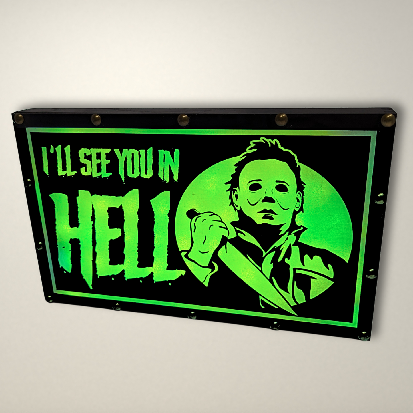 See you in Hell Halloween inspired LED Lightbox