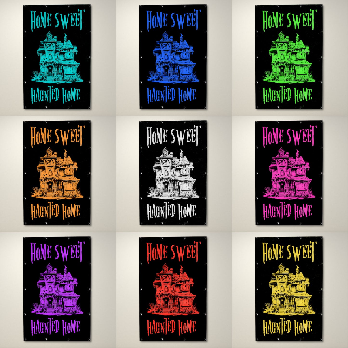 Home Sweet Haunted Home Detailed LED Lightbox