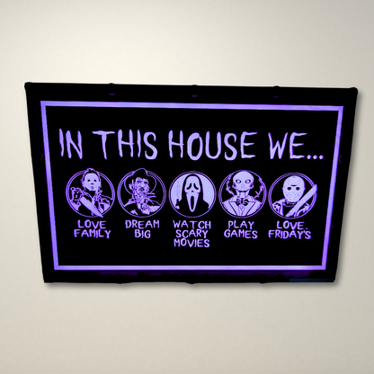 In this house Horror inspired LED Lightbox