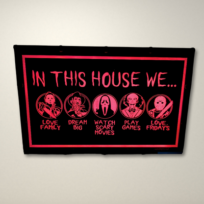In this house Horror inspired LED Lightbox
