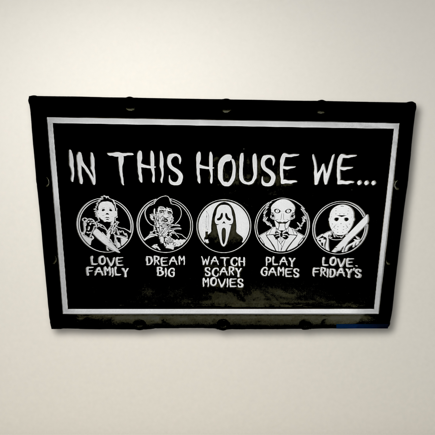 In this house Horror inspired LED Lightbox