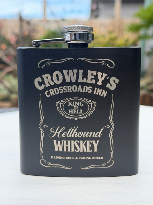 Crowley's Crossroads Inn Hipflask