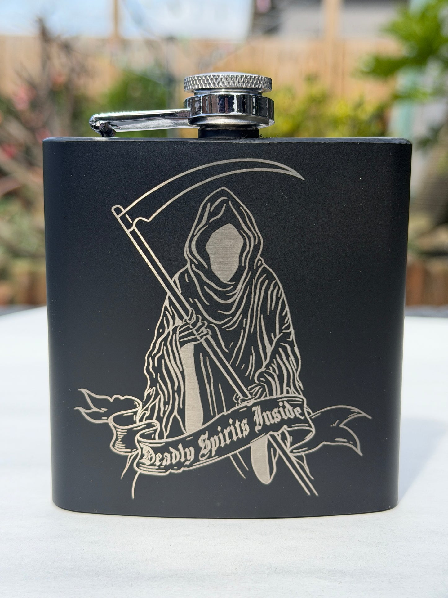 Grim Reaper hipflask