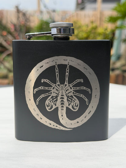 Facehugger inspired Hipflask