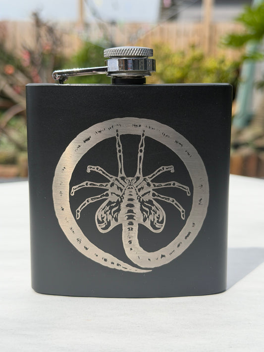 Facehugger inspired Hipflask