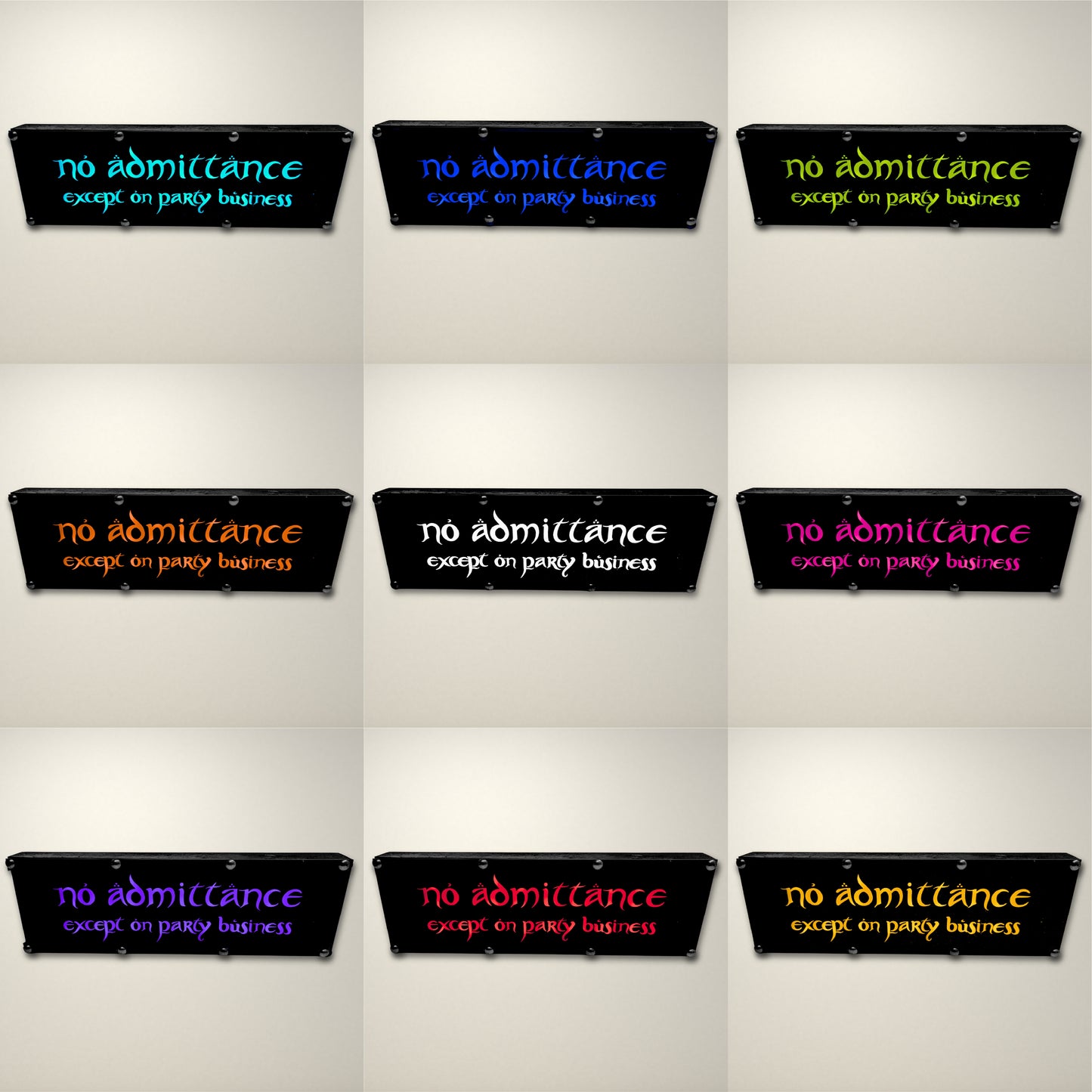 Lord of the Rings No admittance inspired LED Lightbox