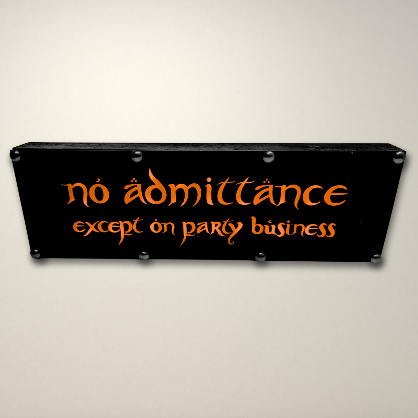 Lord of the Rings No admittance inspired LED Lightbox