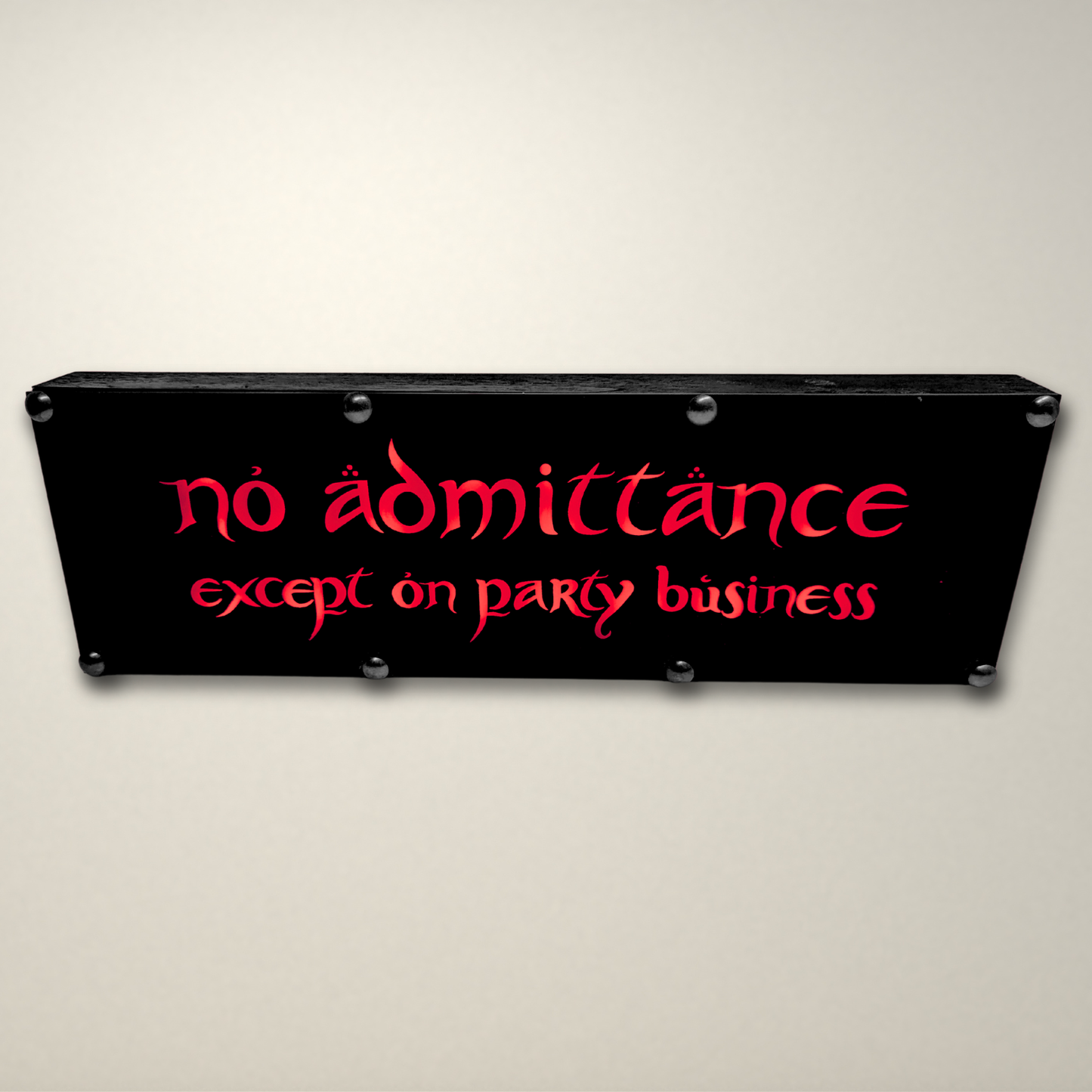 Lord of the Rings No admittance inspired LED Lightbox
