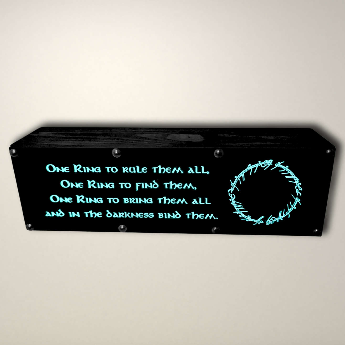 Lord of the Rings ring quote Hobbit Meals LED Lightbox