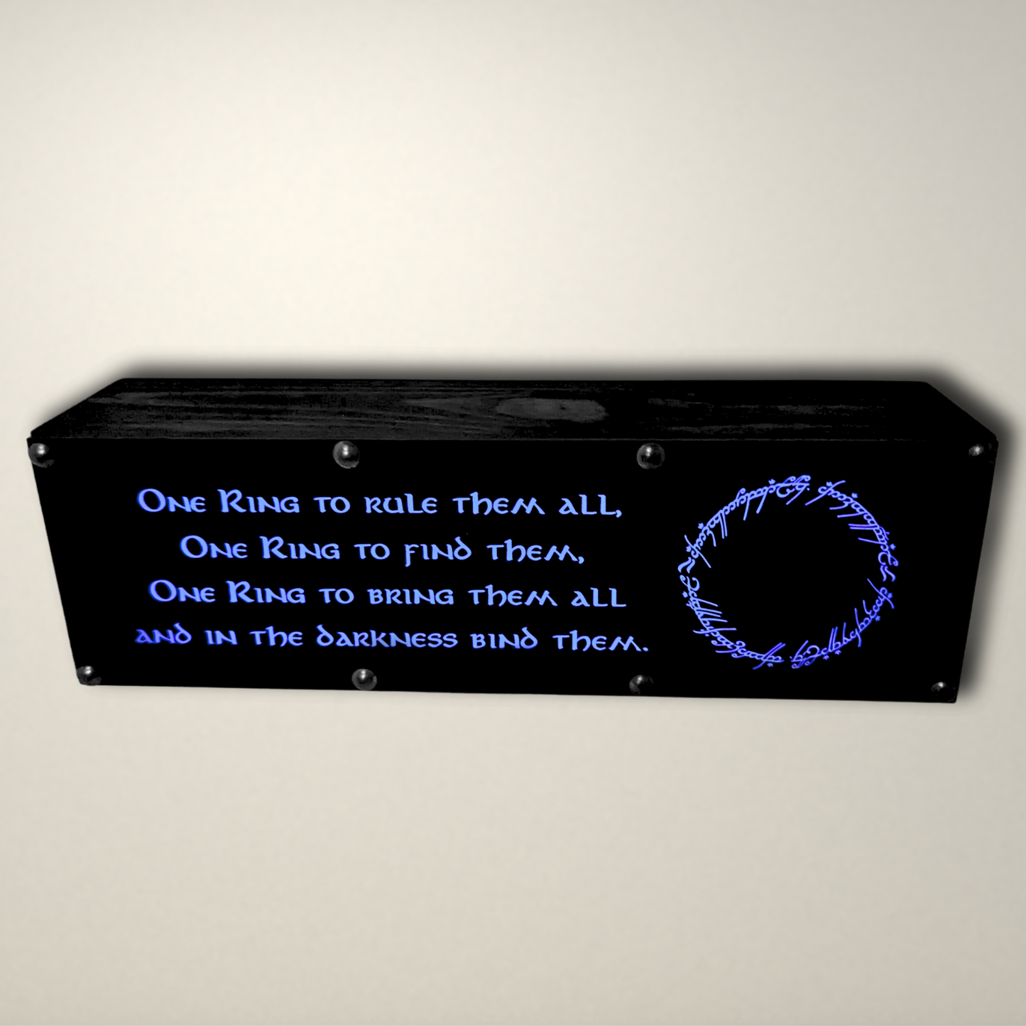Lord of the Rings ring quote Hobbit Meals LED Lightbox