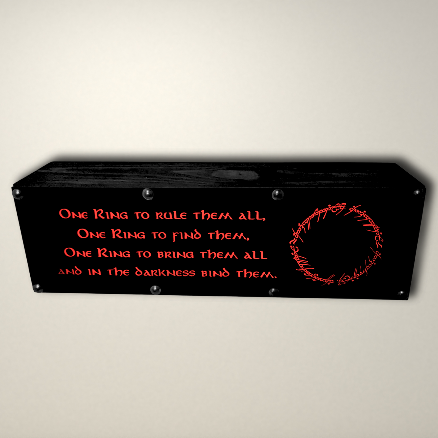 Lord of the Rings ring quote Hobbit Meals LED Lightbox