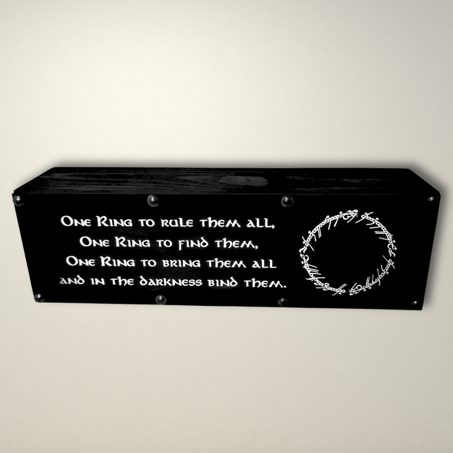 Lord of the Rings ring quote Hobbit Meals LED Lightbox