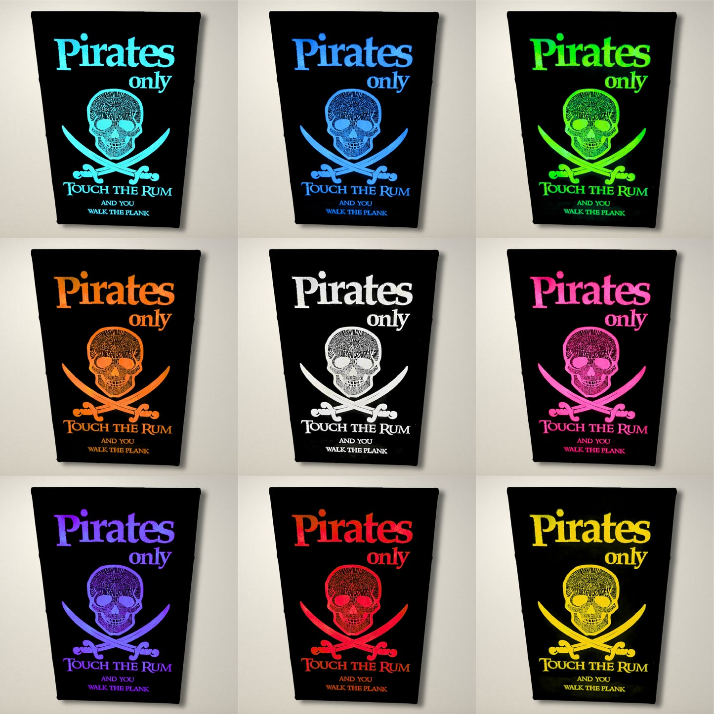 Pirate LED Lightbox (Swear words Skull)