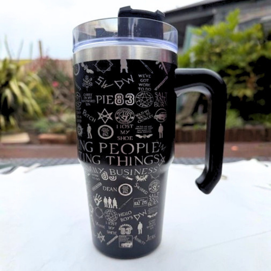 Supernatural Motif Family 591ml HANDLE Insulated Cup