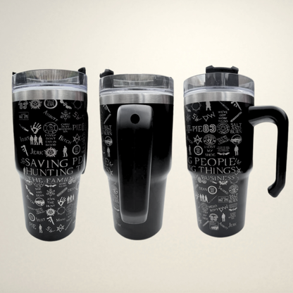 Supernatural Motif Family 591ml HANDLE Insulated Cup