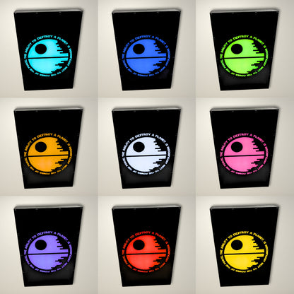 Death Star Inspired Quote LED Light Box