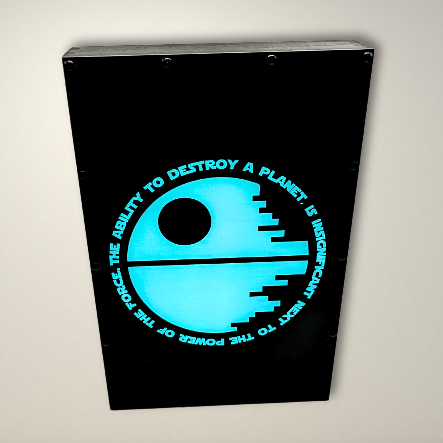 Death Star Inspired Quote LED Light Box