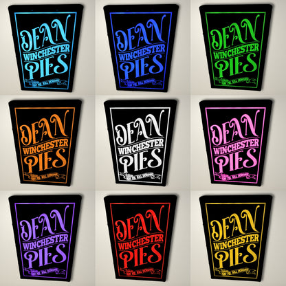 Supernatural Inspired Dean Winchester Pies LED Lightbox