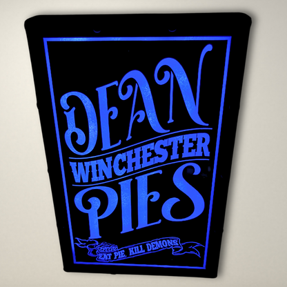 Supernatural Inspired Dean Winchester Pies LED Lightbox