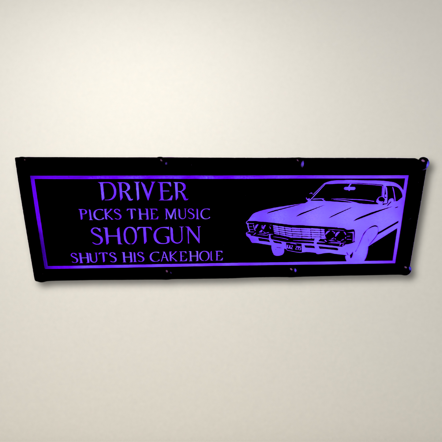 Supernatural Driver picks the music LED Lightbox
