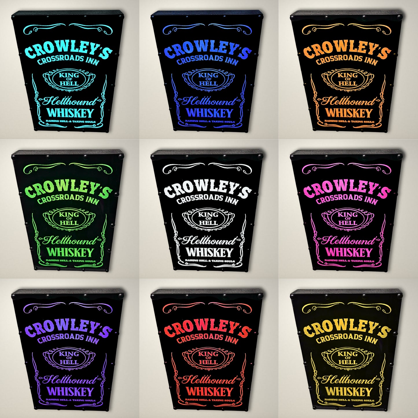 Supernatural Crowley Whiskey LED Lightbox