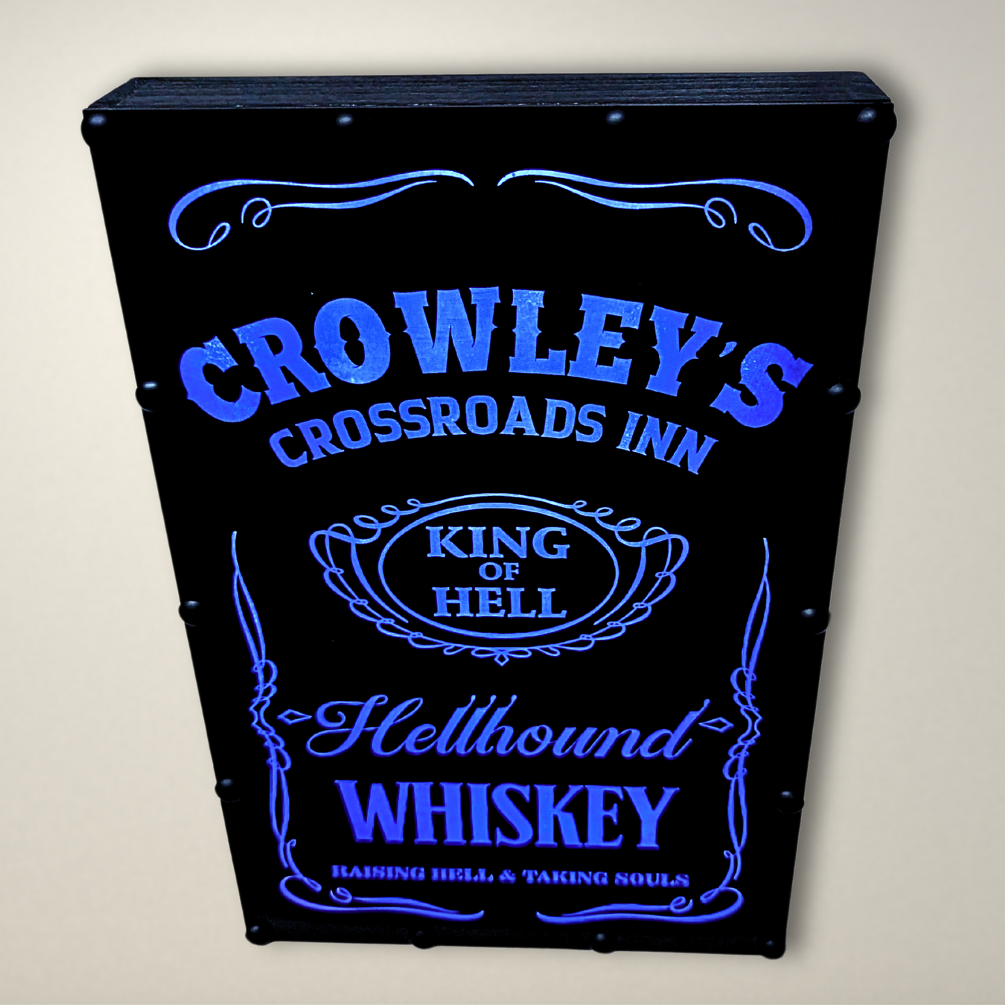 Supernatural Crowley Whiskey LED Lightbox