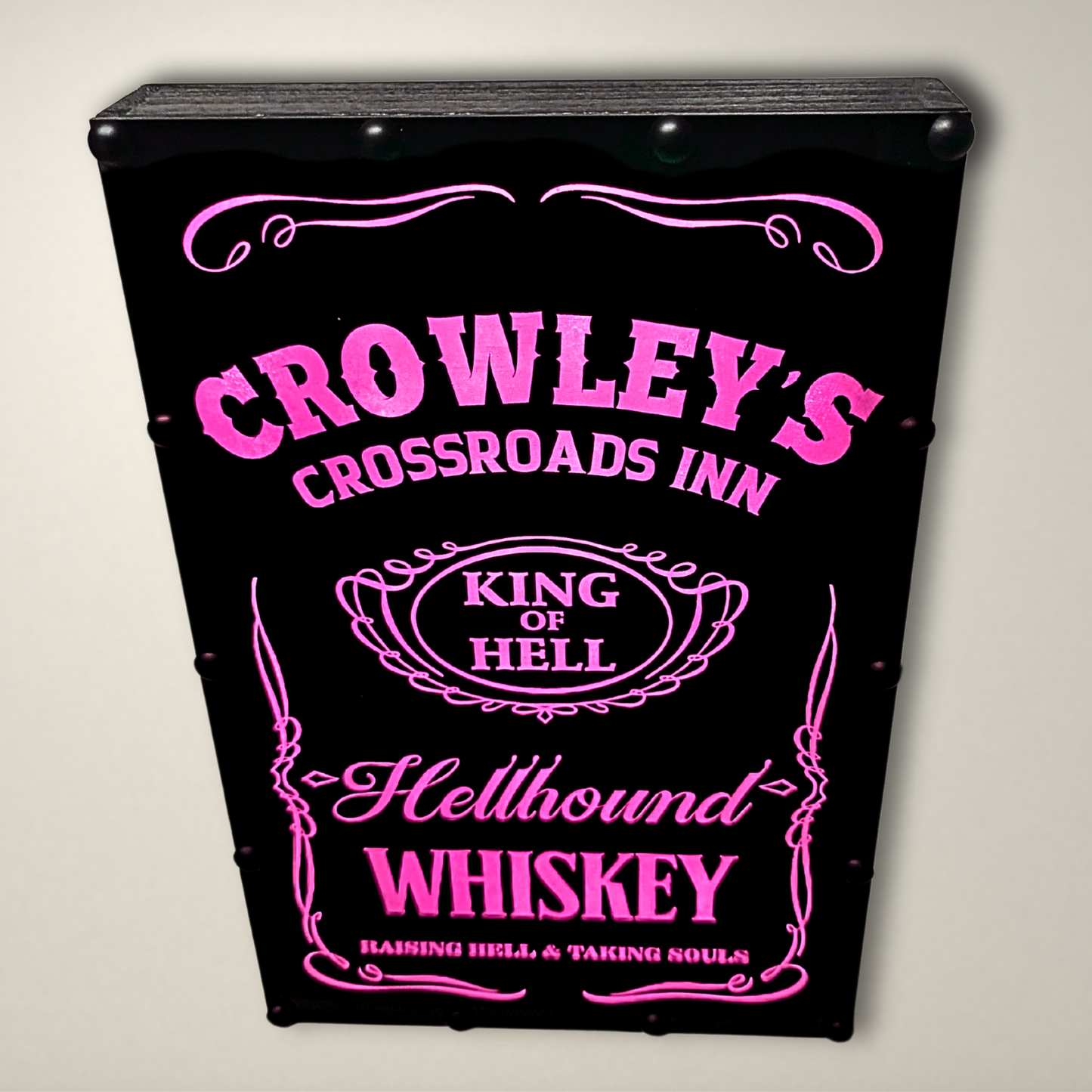 Supernatural Crowley Whiskey LED Lightbox