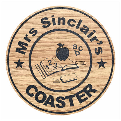 Personalised Teacher drinks coaster