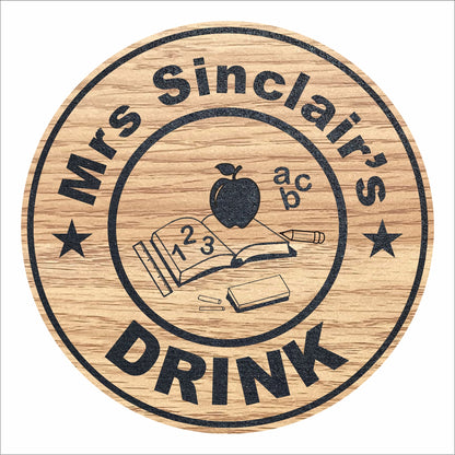 Personalised Teacher drinks coaster