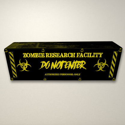 Zombie Research Facility LED Lightbox Small